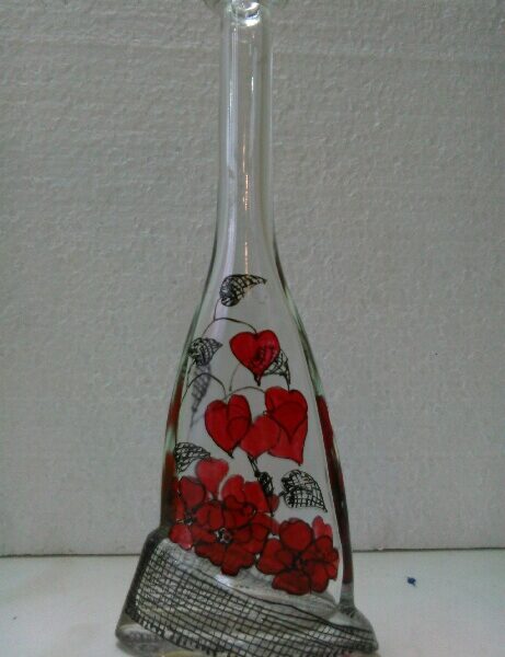 Ručno oslikana ukrasna flaša