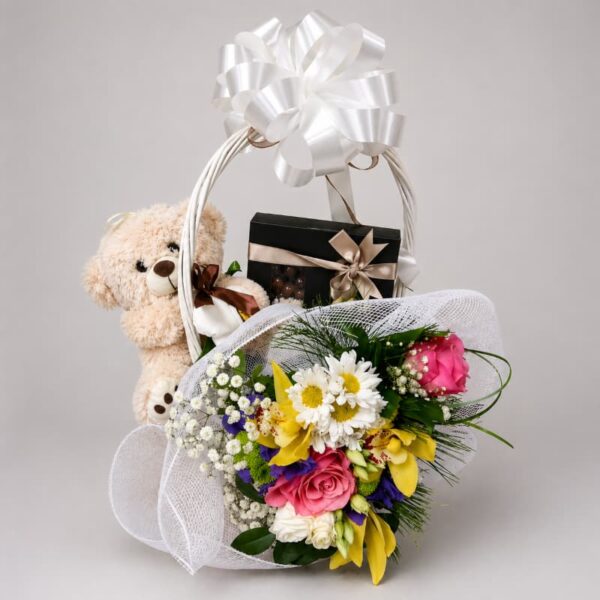 poklon set sa medom i cvećem Beograd dostava