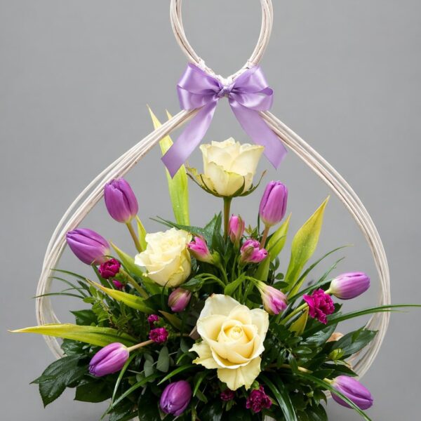 cvetni aranžman ruže lale korpa dostava Beograd