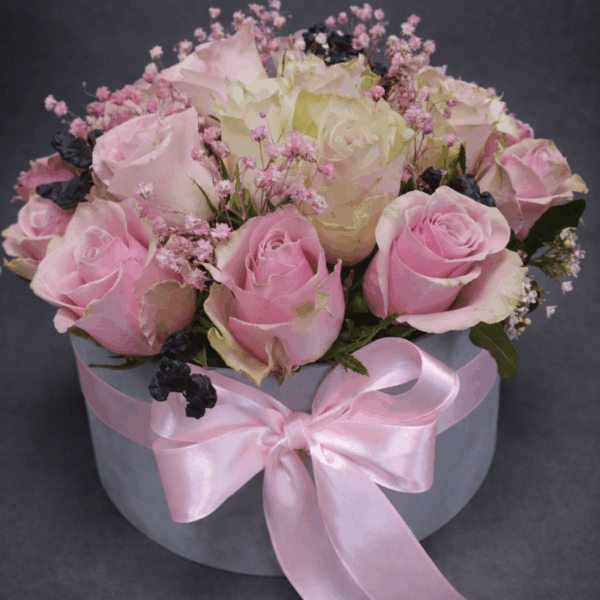 roze ruže u boksu dostava Beograd