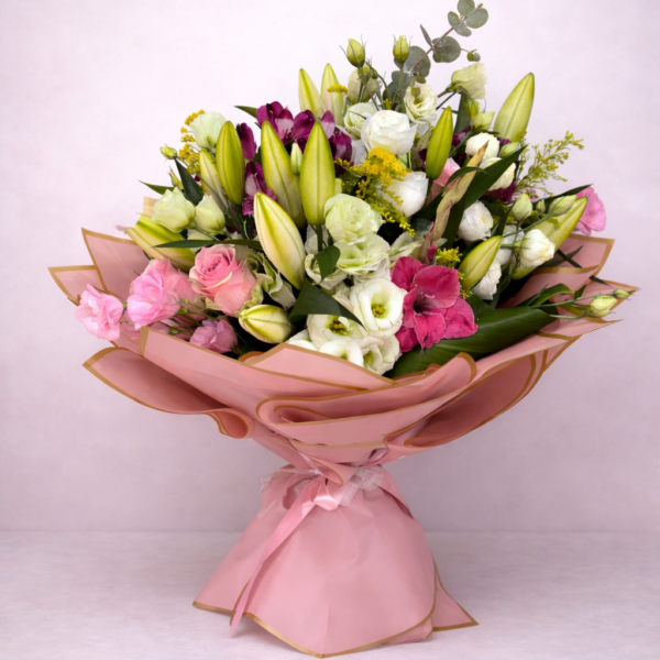 xl buket cveća sa ljiljanima i ružama dostava Beograd