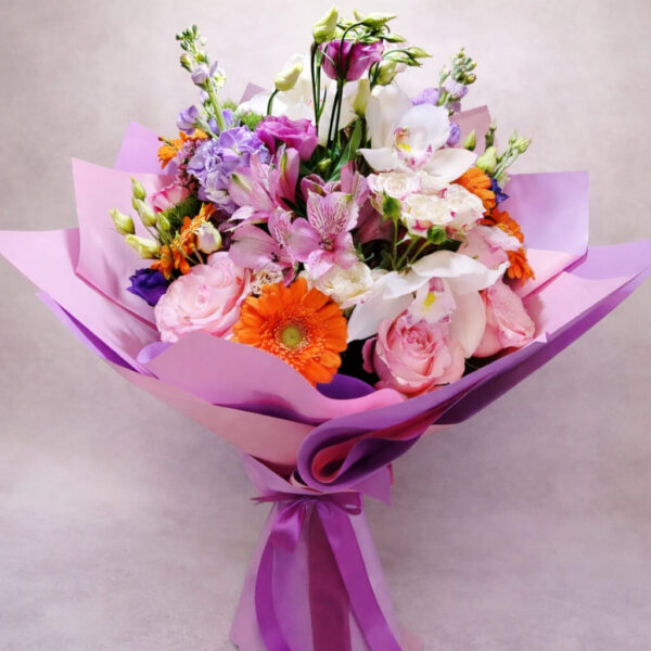 šareni buket cveća ruže orhideje dostava Beograd